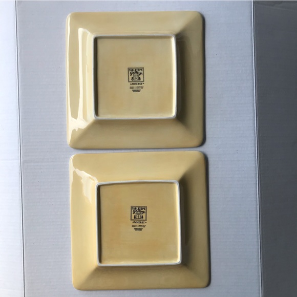 Set Of 2 Tabletops Unlimited “Amherst” Square Dinner Plates 10.5” - Picture 5 of 7